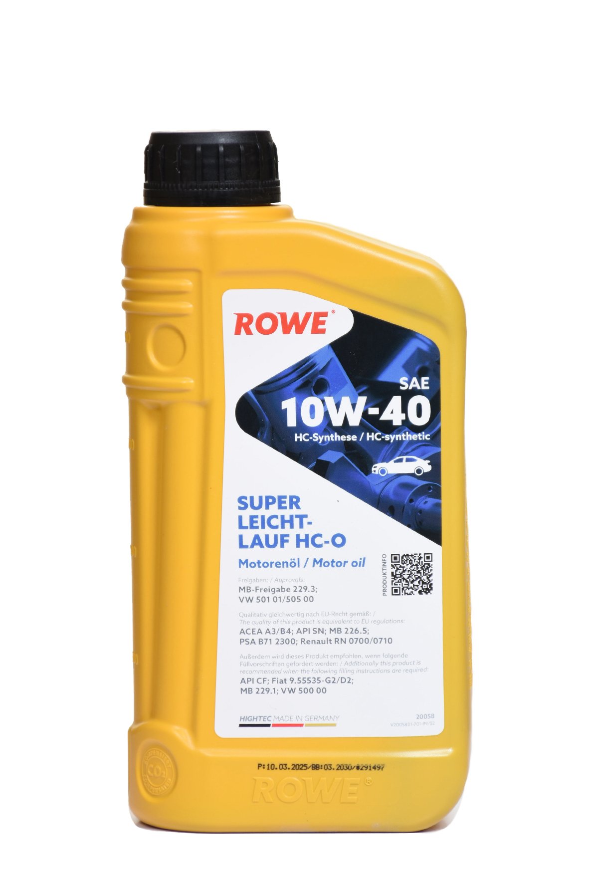 ROWE HIGHTEC SUPER LEICHTLAUF HC-O SAE 10W-40